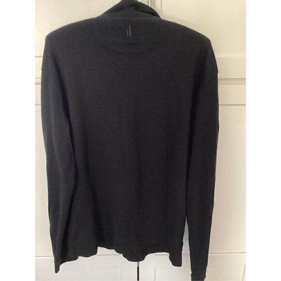 Johnnie O Sz L 1/4 Zip Pull Over Black Cotton Blend Stretch Wilson Cup 2022 Golf - Picture 7 of 12